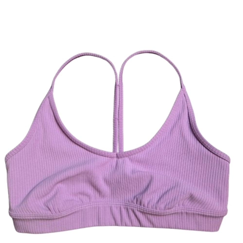 Alo Yoga Lilac Ribbed Sports Bra